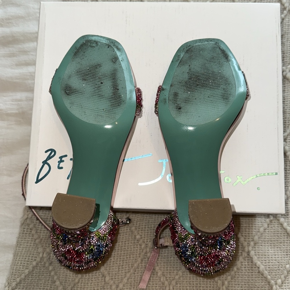 Betsey Johnson Heels 8.5  SB-DANI FLORAL MULTI - Picture 6 of 10